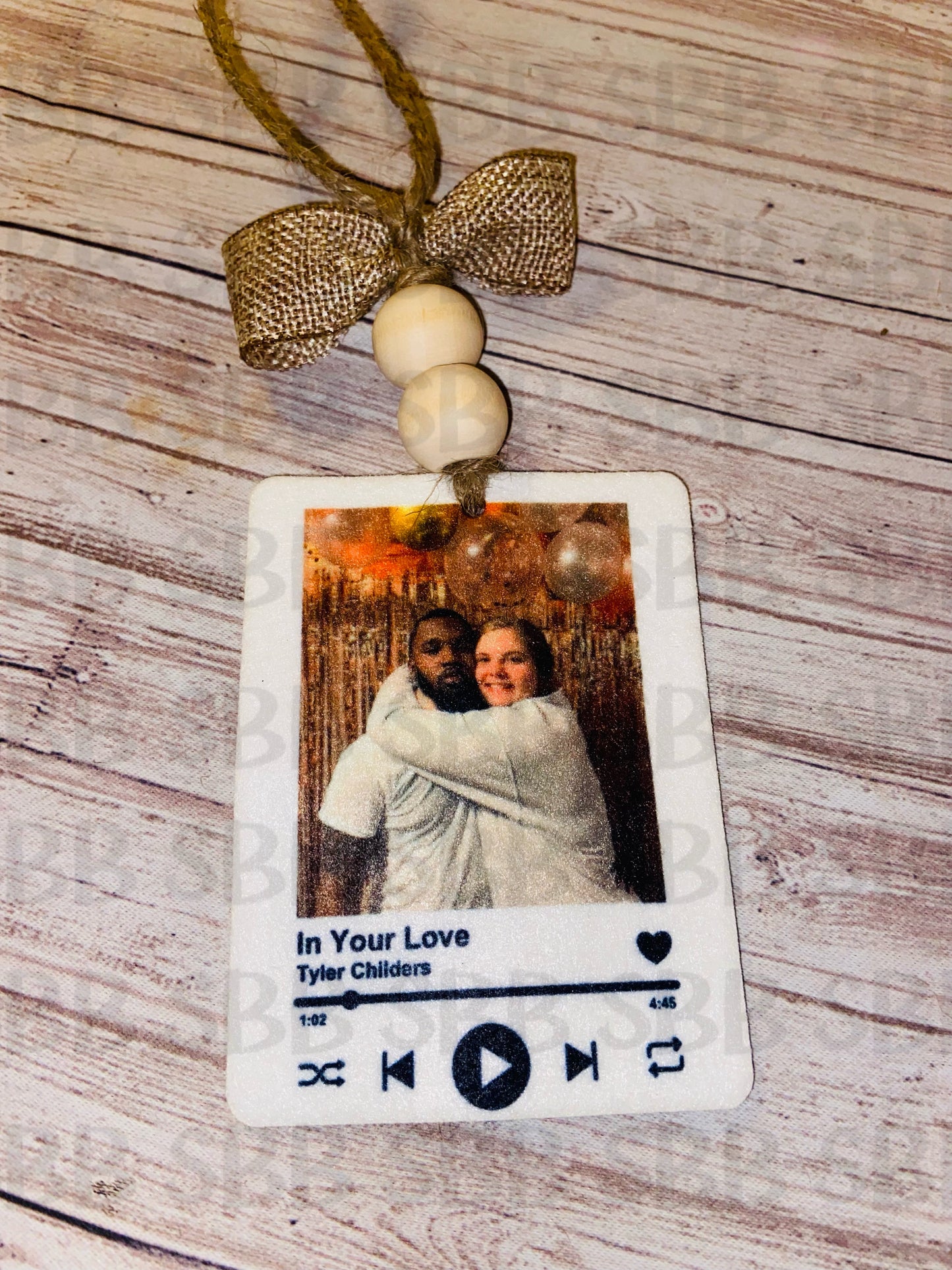 Custom Photo & Song Reusable Car Freshener Unscented