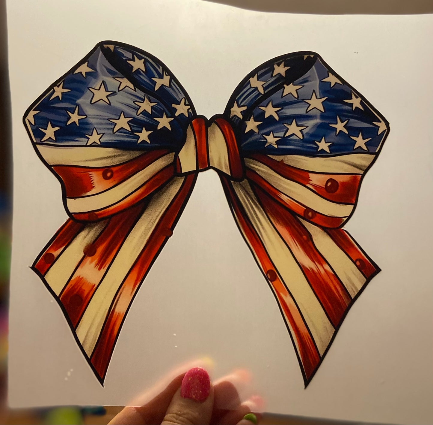Quick Ship Patriotic Bow Youth T-shirt
