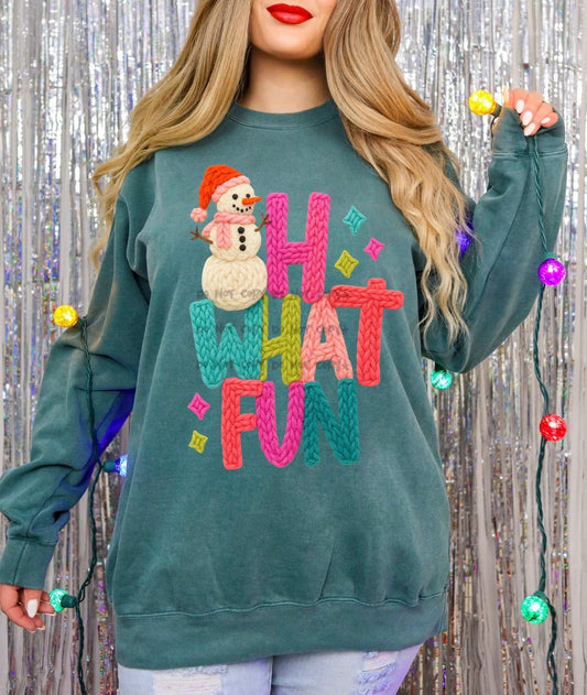 Oh What Fun Yarn Look Adult Top