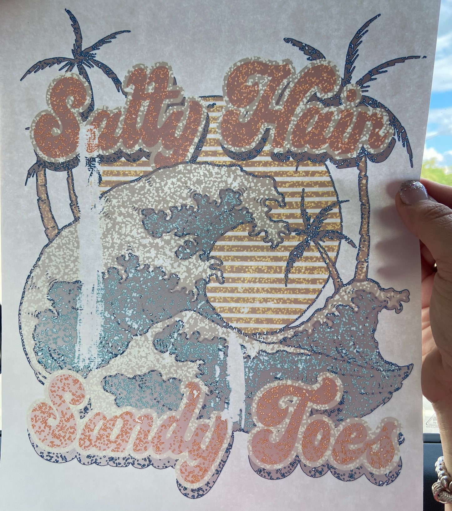 Quick Ship Salty Hair & Sandy Toes T-shirt