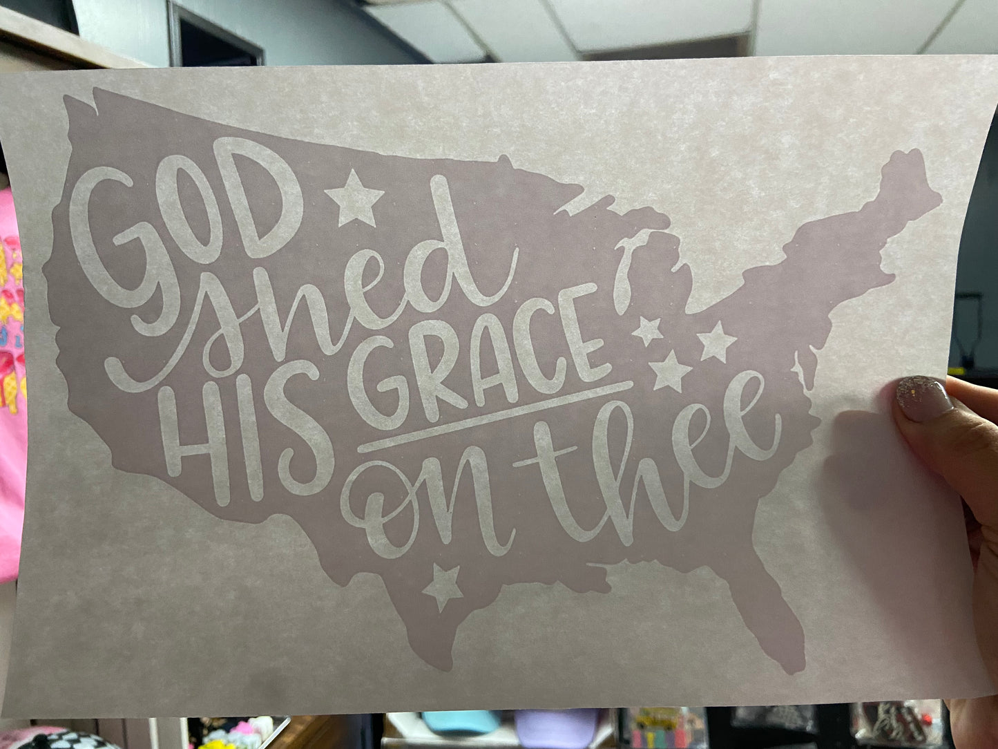 Quick Ship God Shed His Grace Patriotic T-shirt