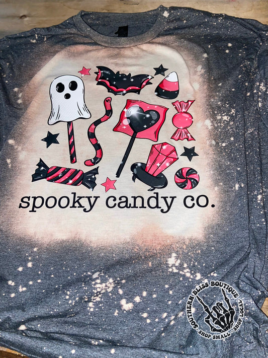 Spooky Candy Co. Bleached T-Shirt