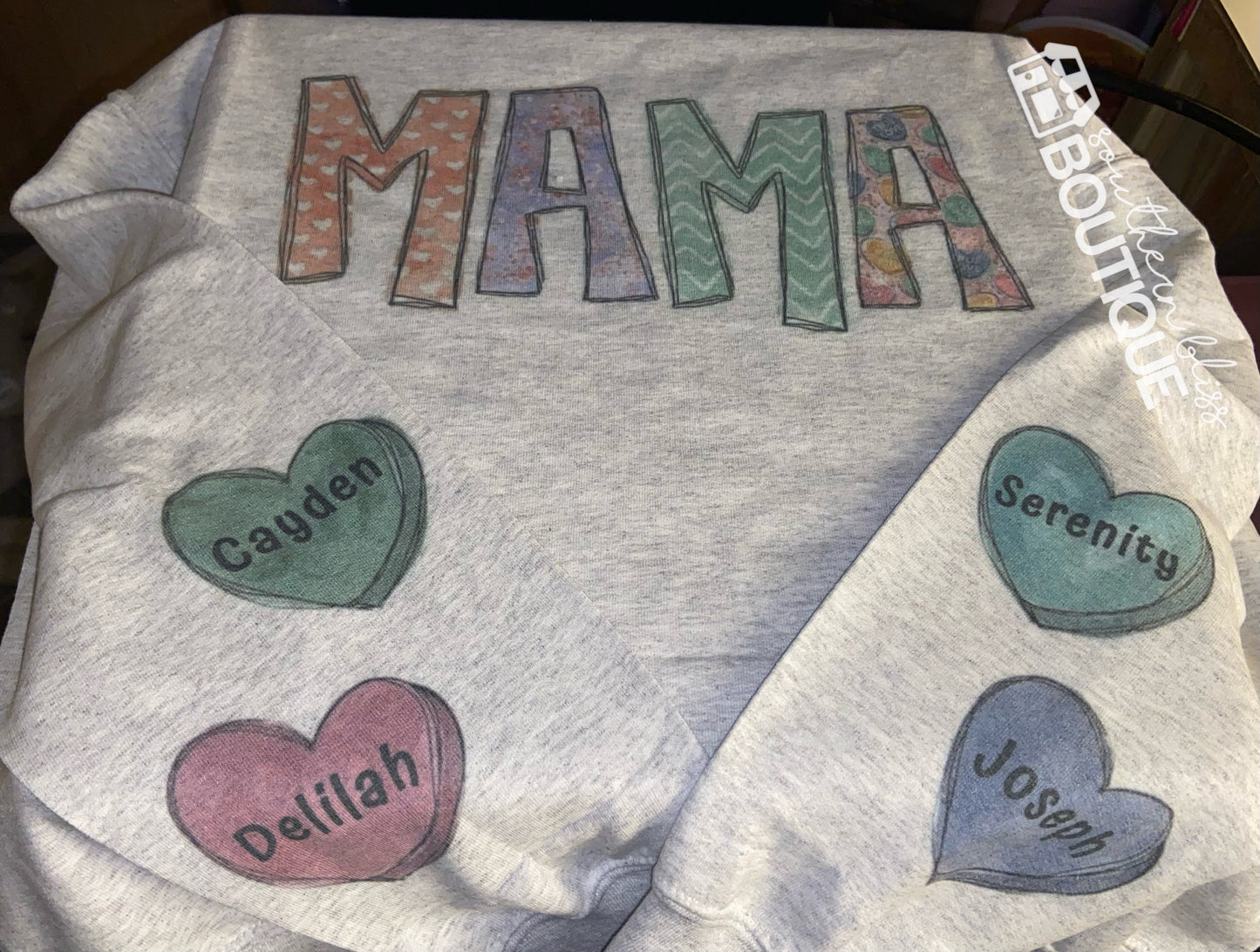 Mama Sweetheart On Sleeves Sweatshirt