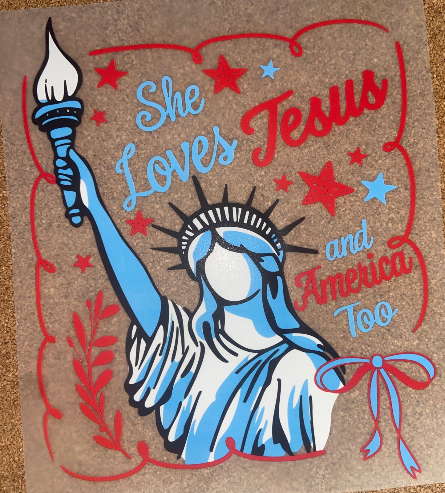 Quick Ship She Loves & America Too Patriotic T-shirt