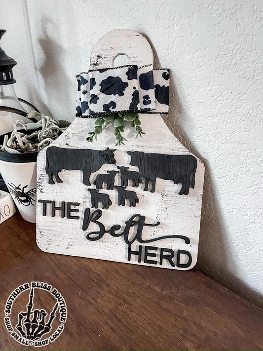 The Herd Cattle Tag Family Door Hanger Preorder