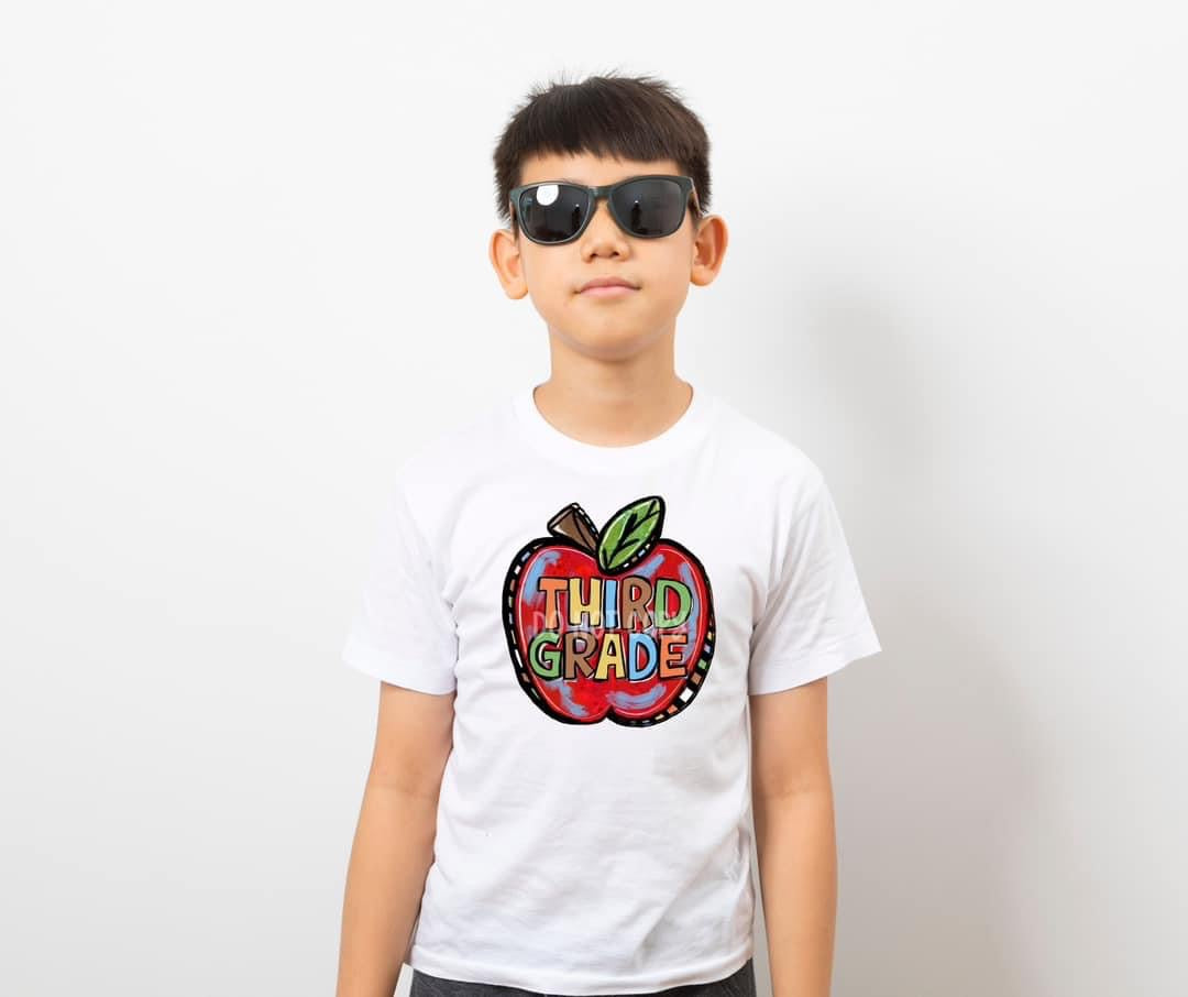 School Grade Apple Adult T-shirt