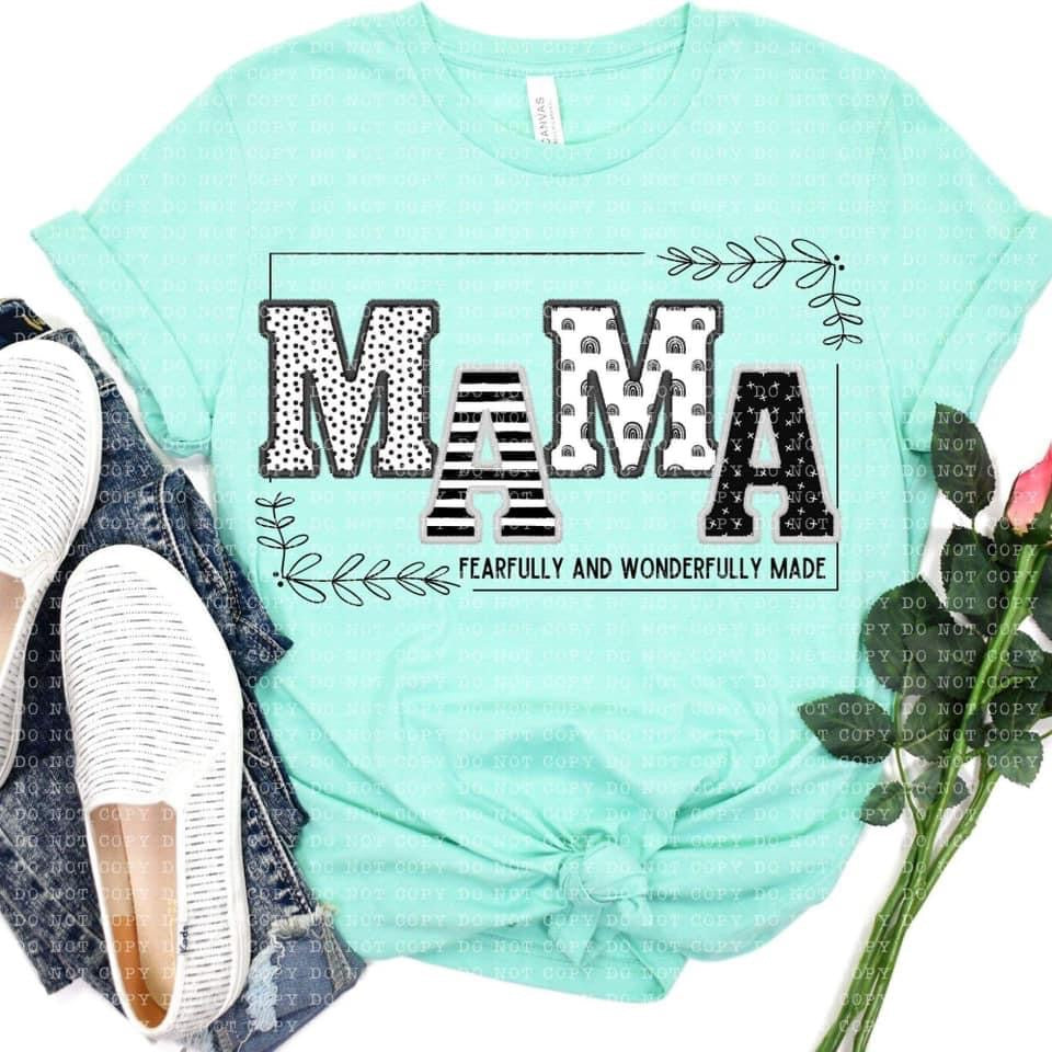 Mama White & Black Title T-Shirt