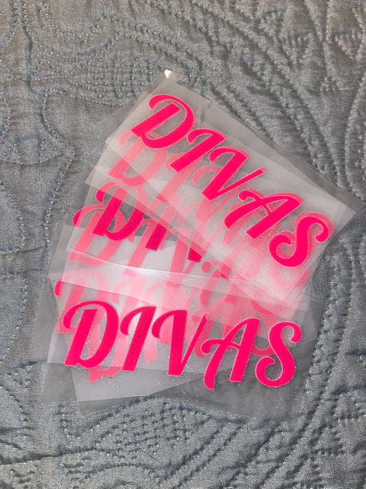 Divas DTF Hat 4x1in Print