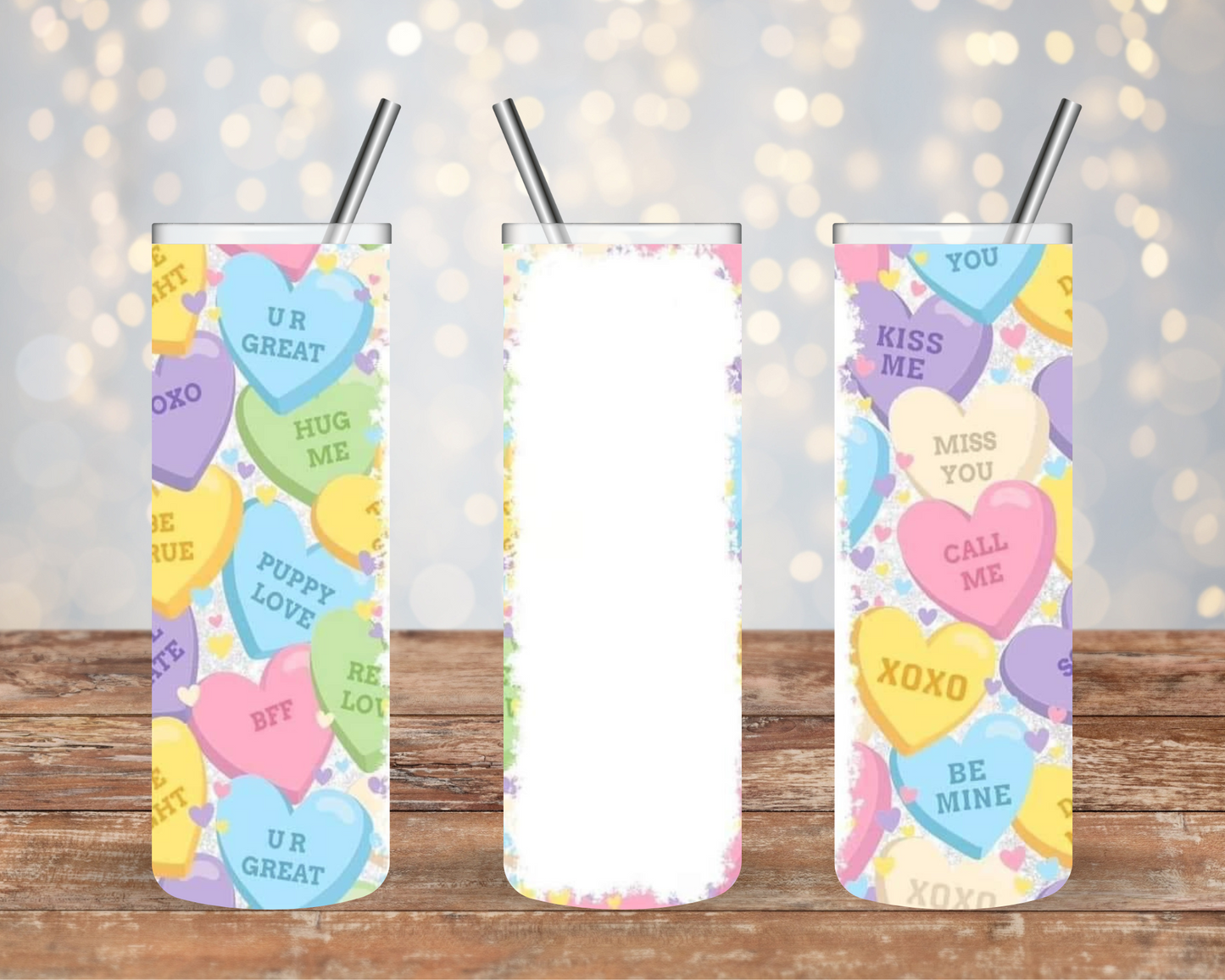 Custom Valentine Hearts 20oz Tumbler