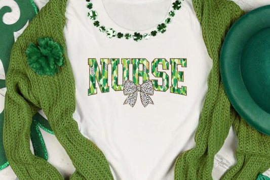 Nurse Dotty Bow St Patricks T-shirt
