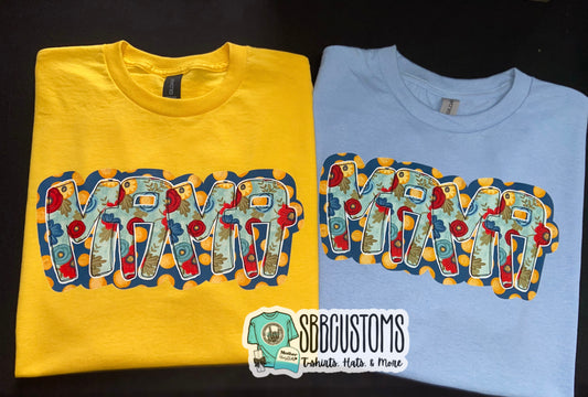 Mama Floral & Mustard Dot T-shirt
