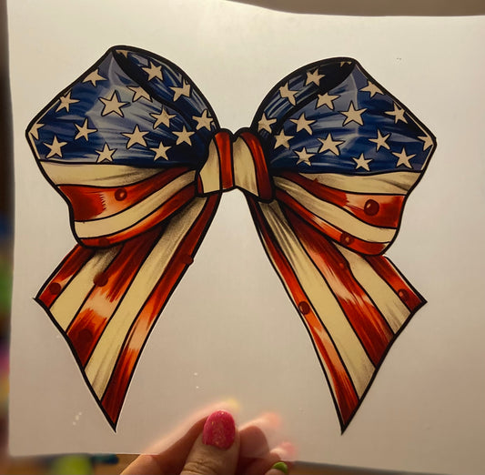 Quick Ship Patriotic Bow Youth T-shirt