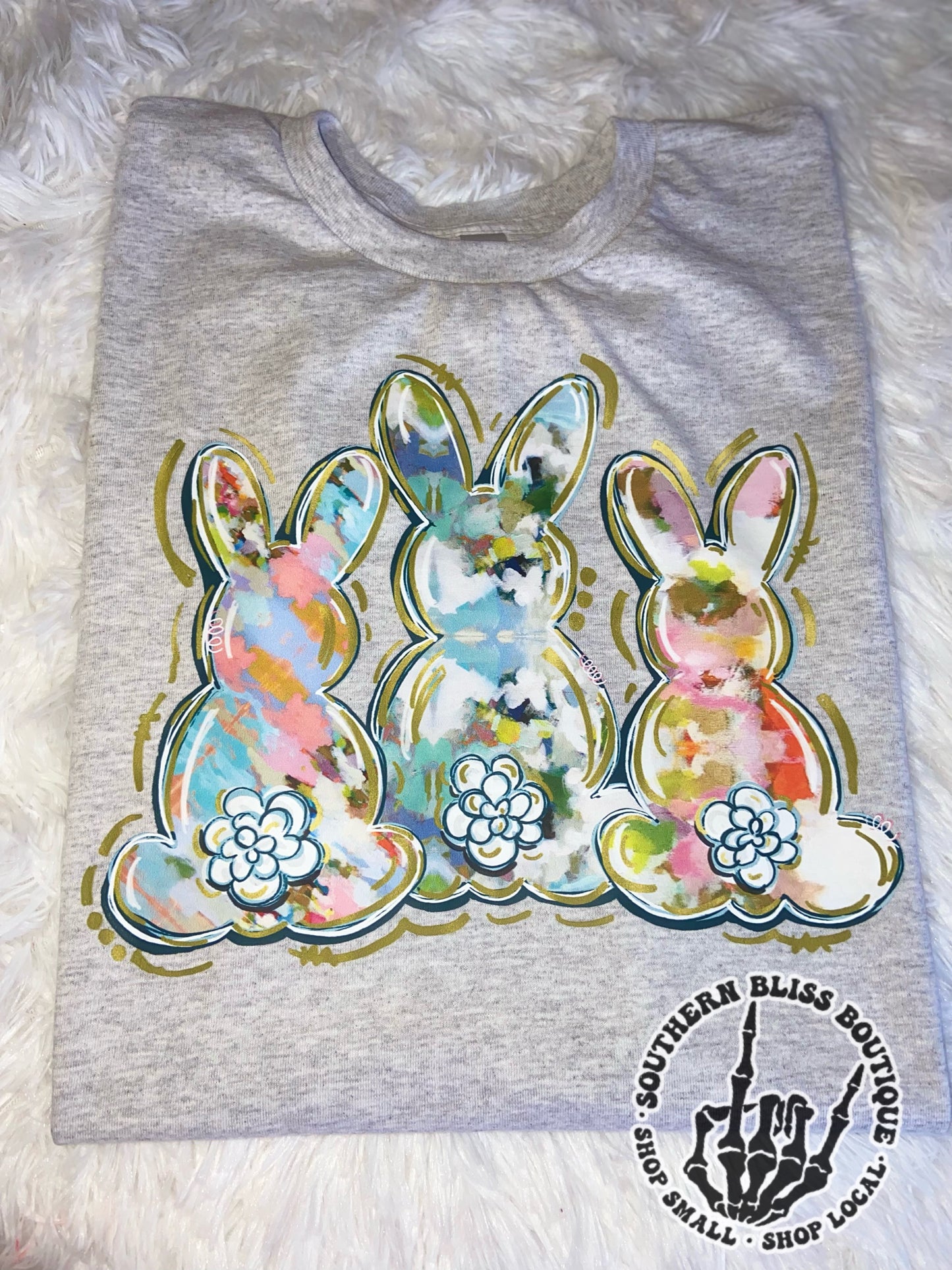 Pastel Bunny Trio Easter T-Shirt