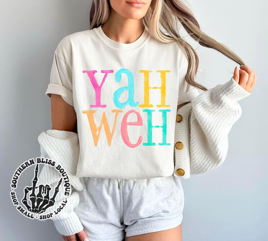 Yahweh Pastel Painted Letters T-Shirt