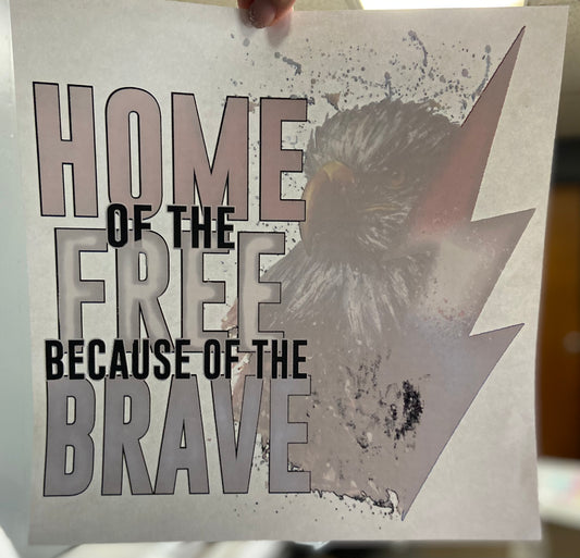 Quick Ship Home Of The Brave Patriotic T-shirt