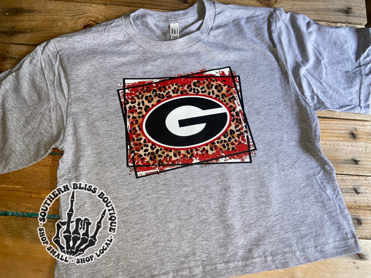 Georgia Team Leopard Block T-Shirt