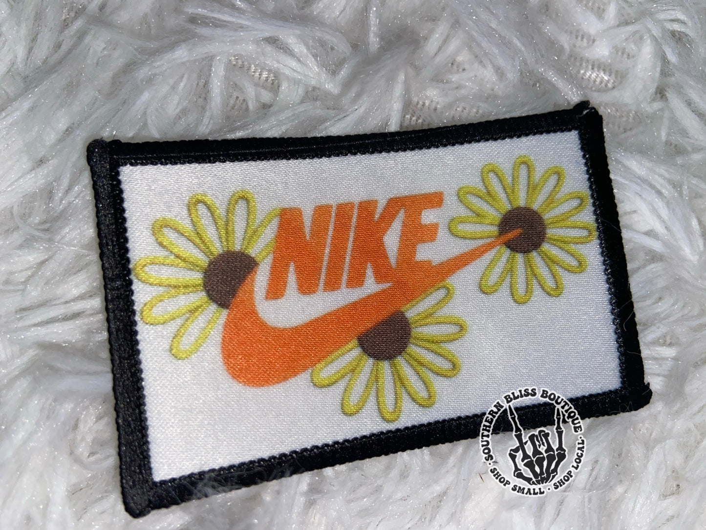 Boujee Check Sunflower Trucker Hat Iron On Patch Only