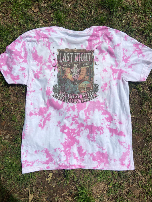 Last Night We Let The Liquor Talk Bleached T-Shirt