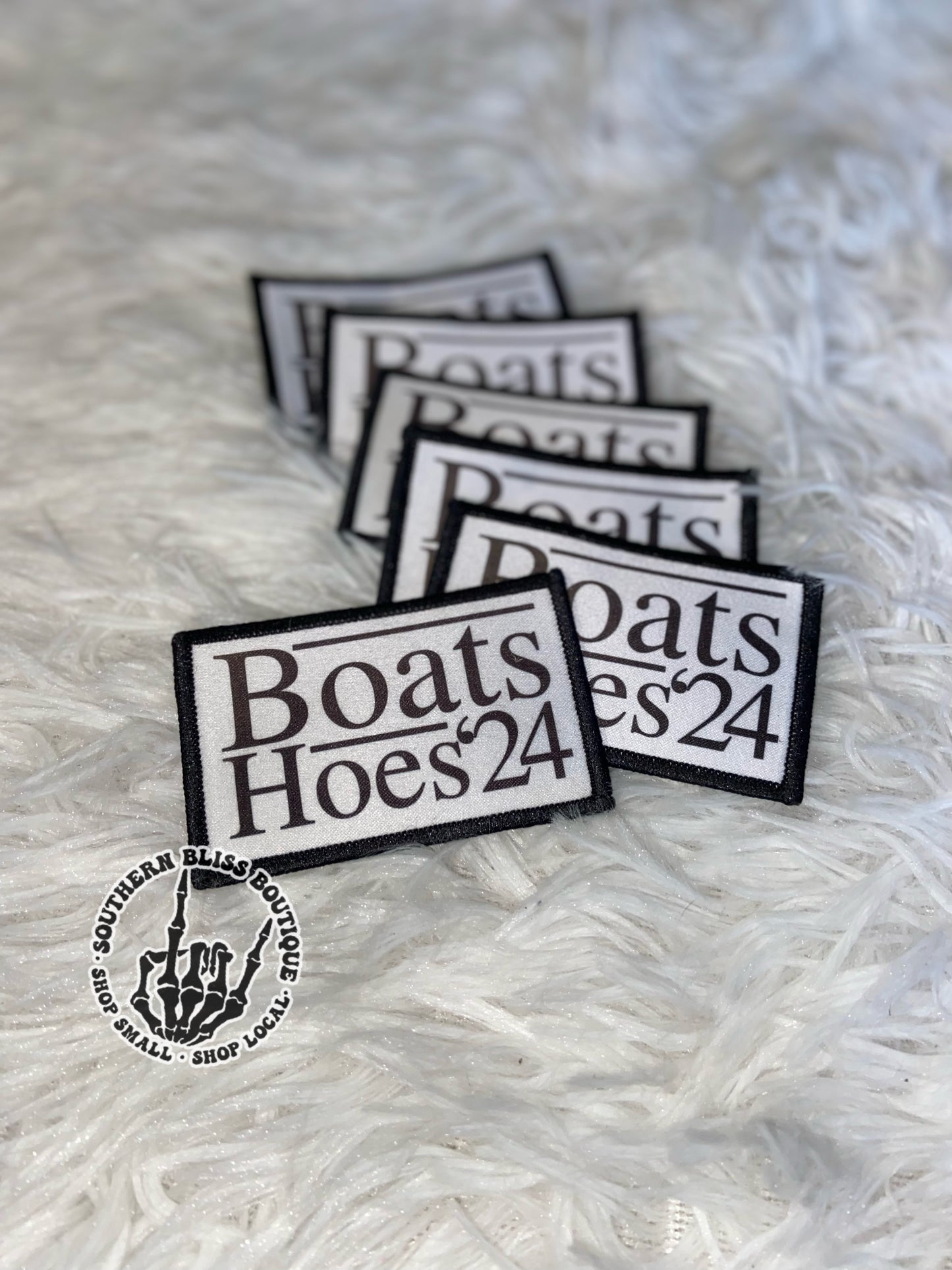 Boats and Hoes Trucker Hat Iron On Patch Only