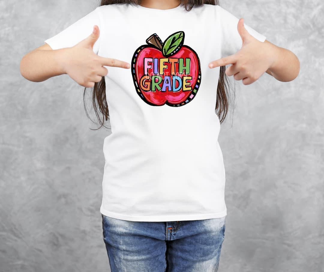 School Grade Apple Adult T-shirt