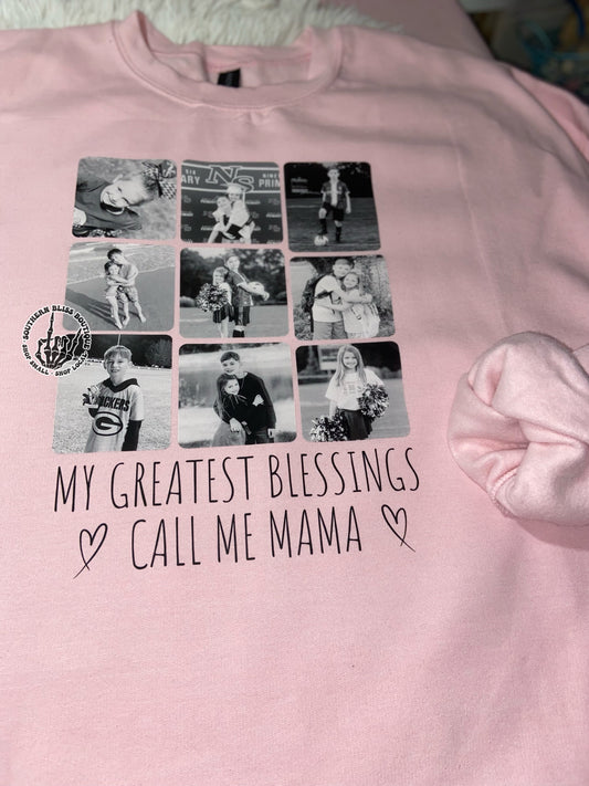 Custom Black & White Photo Collage Sweatshirt