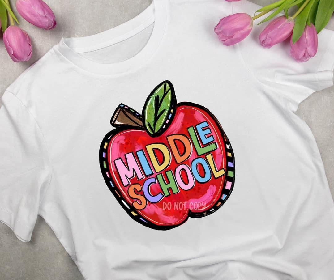 School Grade Apple Adult T-shirt