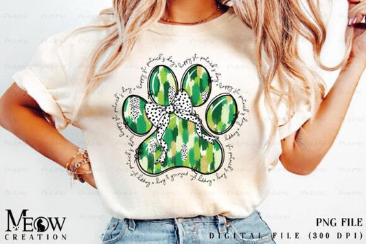 Dog Paw St Patricks T-shirt