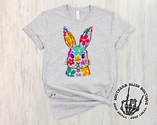 Floral Bunny Spring Youth Shirt