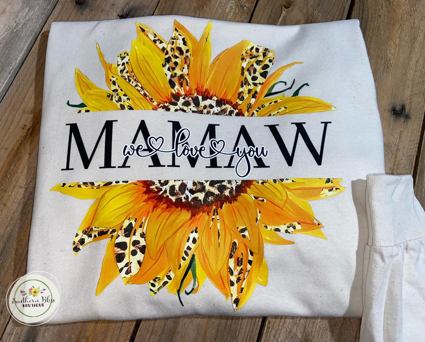 Mama, Nana, Gammy, Any Name We Love You Custom Sunflower T-shirt