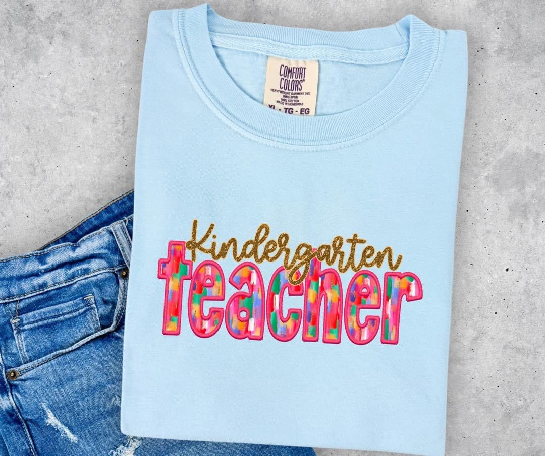 Teacher Watercolor Name Any Grade T-shirt