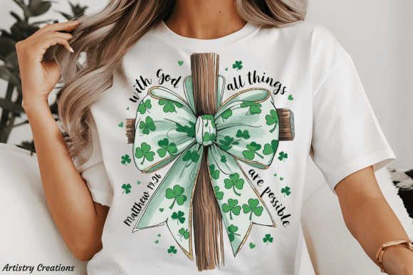With God Cross St Patricks T-shirt
