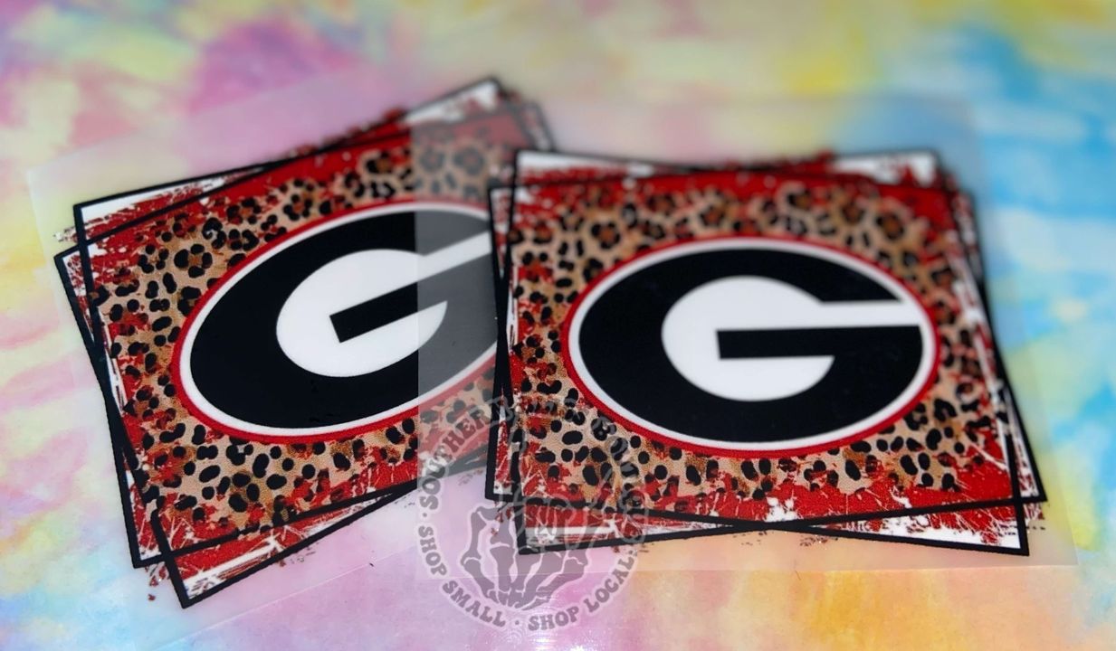 Georgia Leopard Rectangle DTF Hat Print