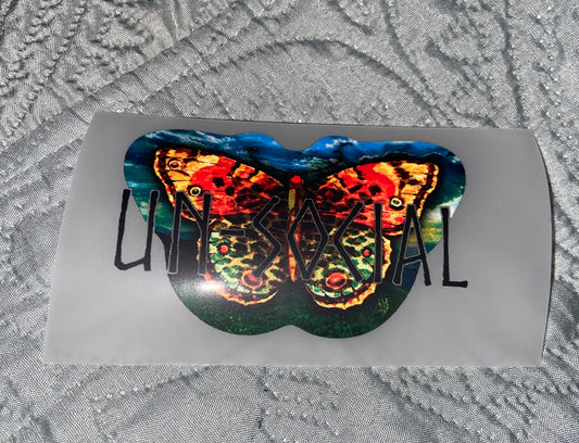 Unsocial Butterfly DTF Hat Print 4x2in