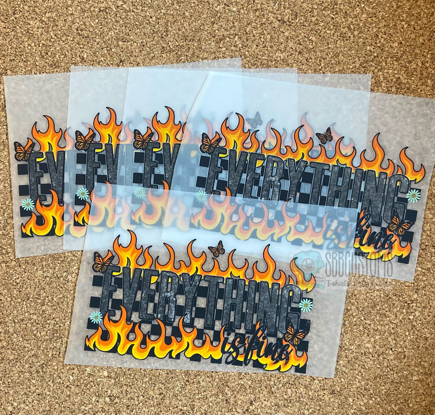 Everything Is Fine DTF Trucker Hat Patch Only