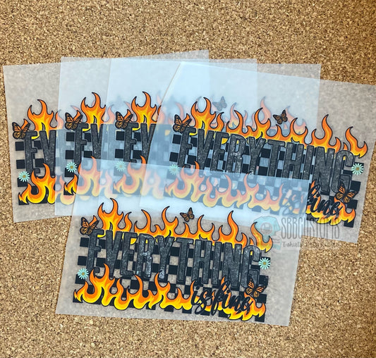 Everything Is Fine DTF Trucker Hat Patch Only