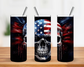 Red White & Blue Skull 20oz Tumbler