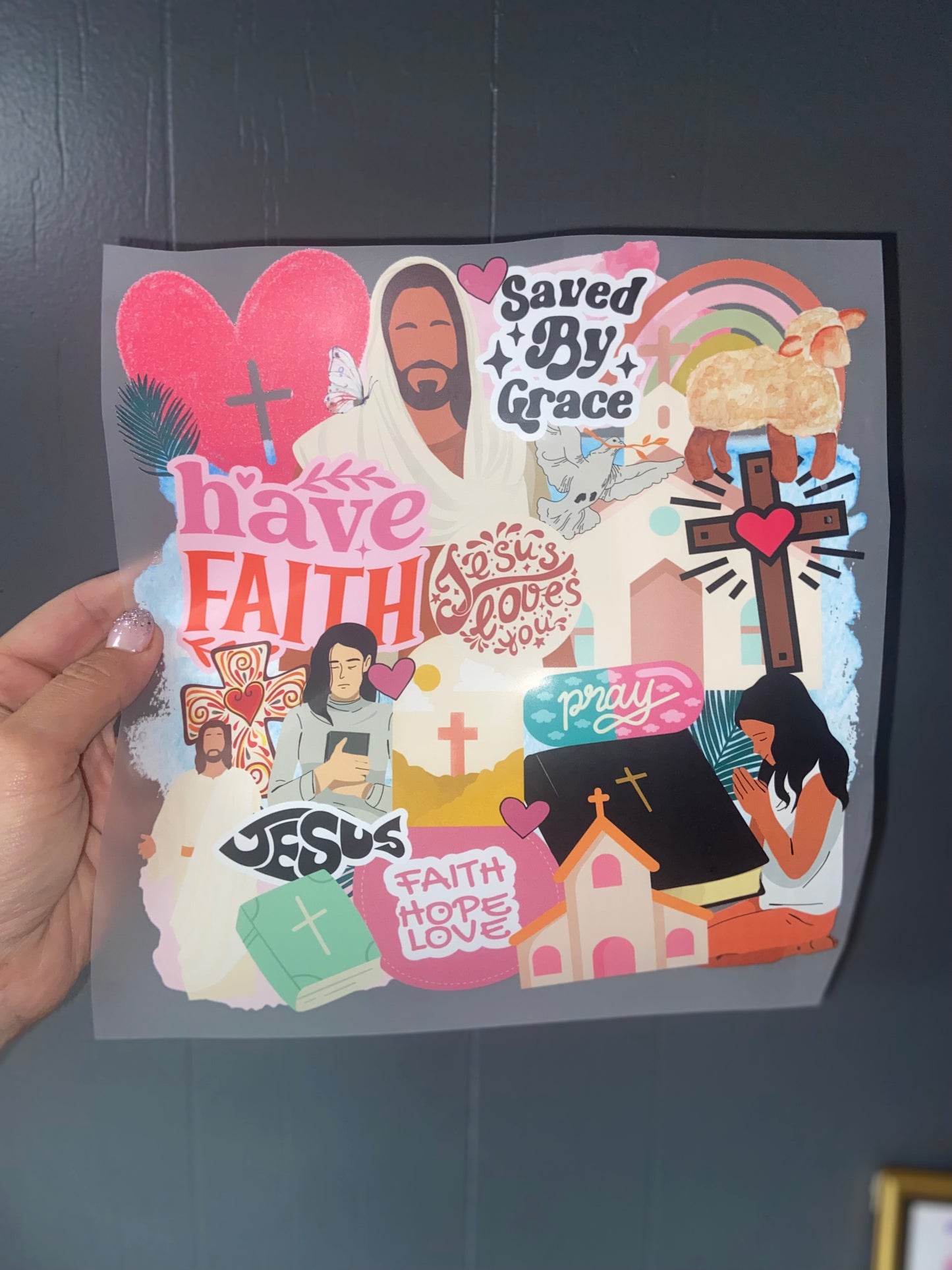 Quick Jesus Collage Youth T-shirt