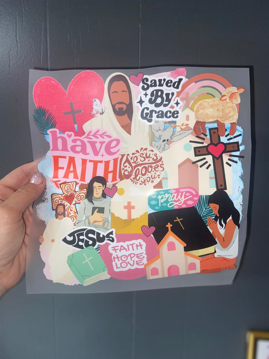 Quick Jesus Collage Youth T-shirt
