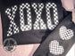 XOXO Checkered Heart On Sleeve Sweatshirt