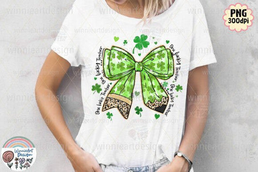 Pencil Bow St Patricks T-shirt