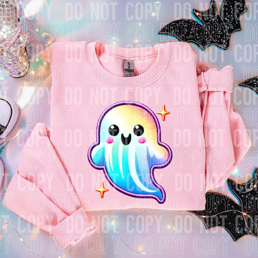 Holographic Ghost Patch Look T-shirt