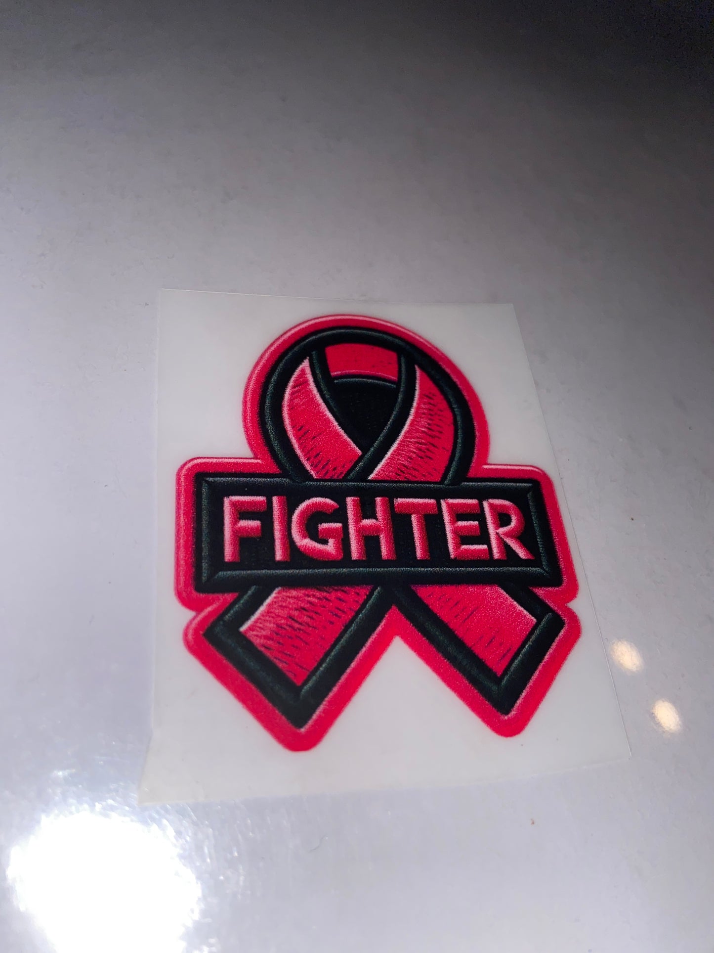 Fighter Breast Cancer Ribbon DTF Hat Print