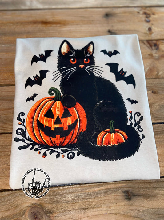 Black Cat Halloween T-shirt