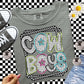 Cowboys Checkered and Polka Dot Team Spirt Comfort Color T-Shirt