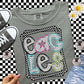 Eagles Checkered and Polka Dot Team Spirt Comfort Color T-Shirt