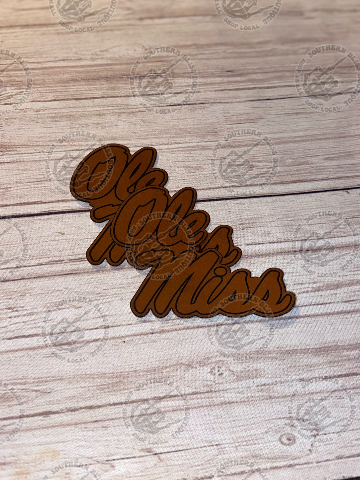 Ole Miss Team Laser Engraved Patch Hat