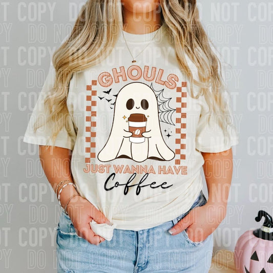 Ghouls Just Wanna Have Coffee T-shirt