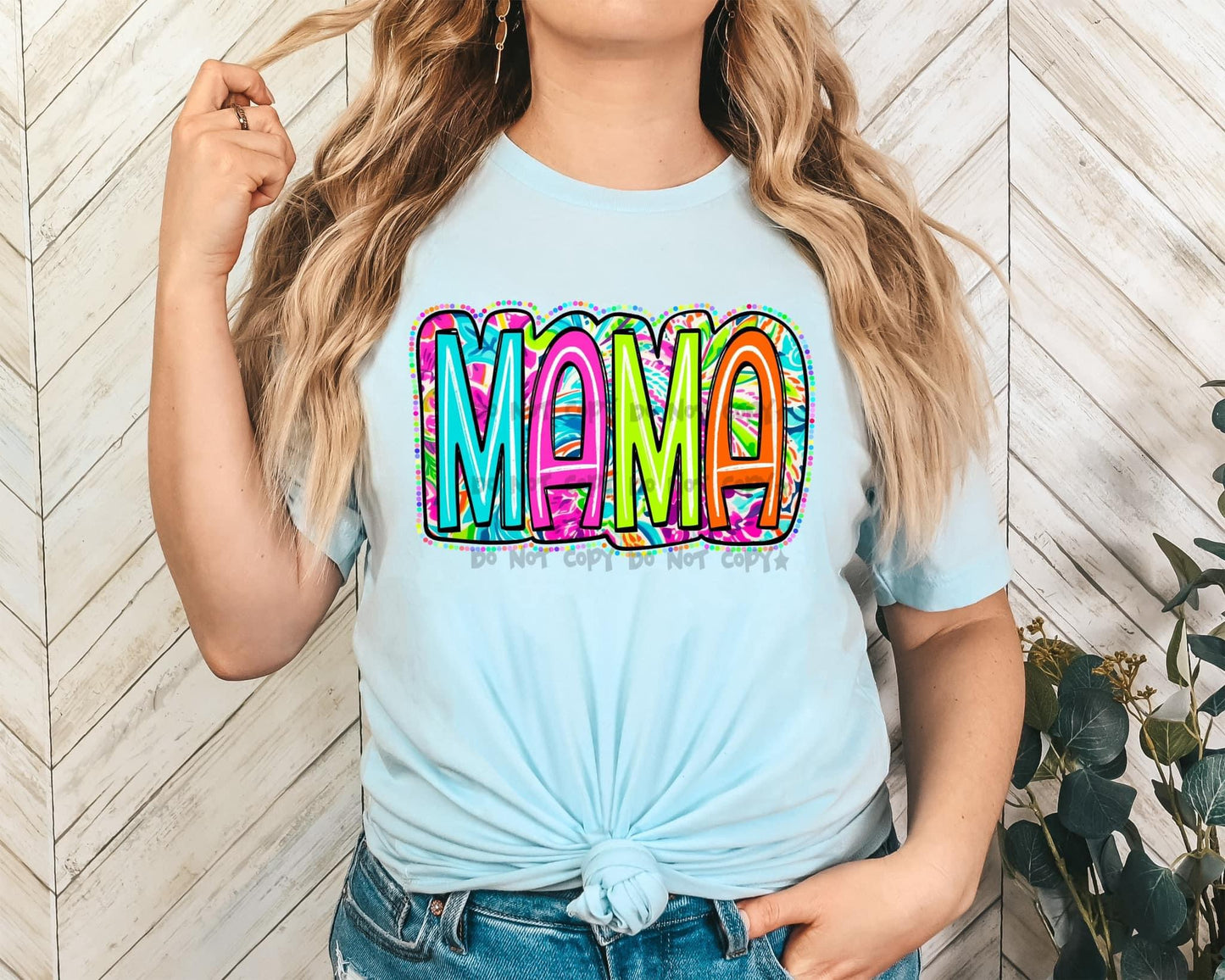 Mama Multicolor Offset T-Shirt