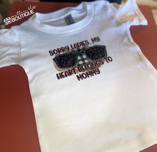 Heart Belongs To Mommy Youth Shirt