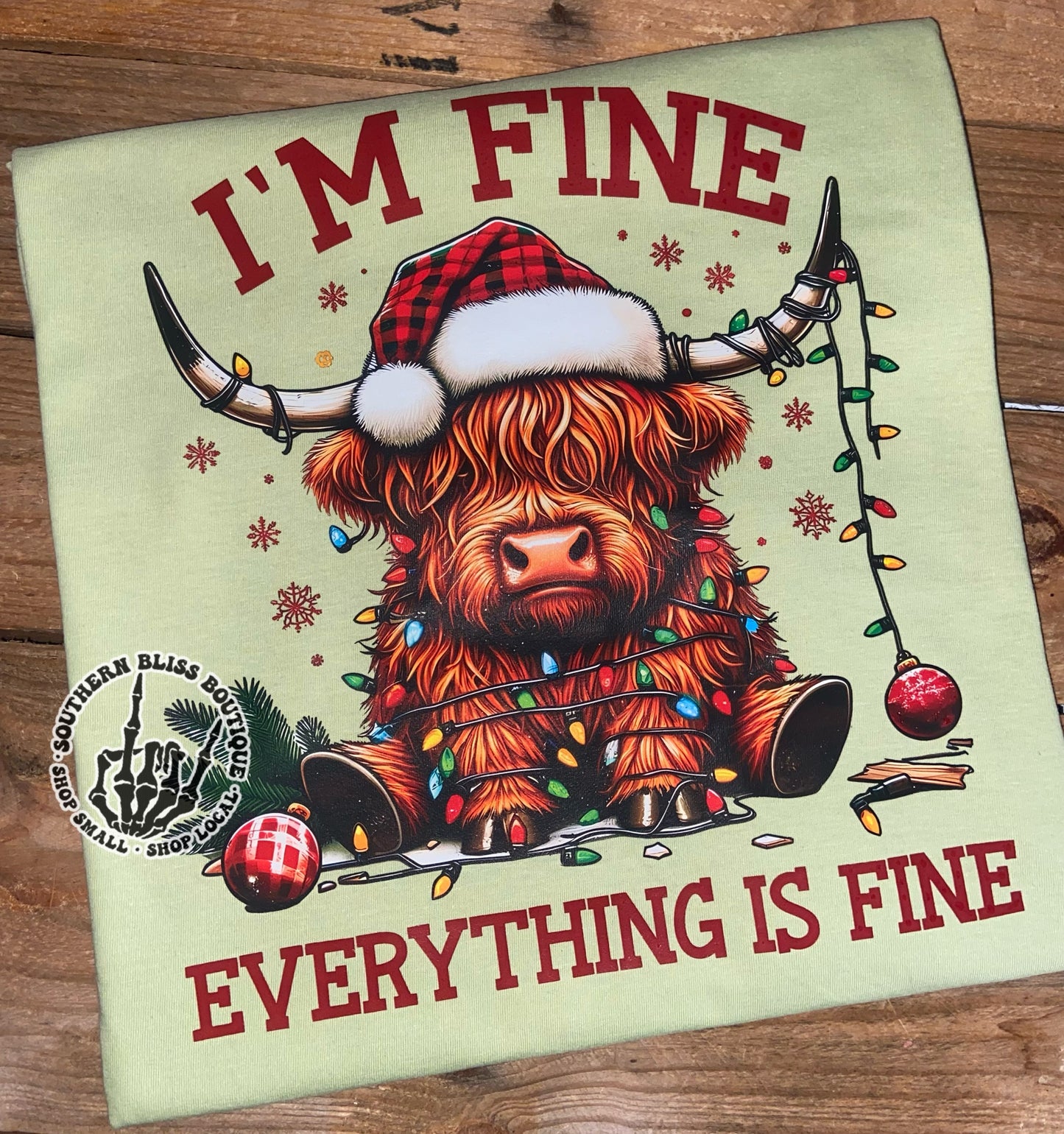 I’m Fine Everythings Fine Cow Sweatshirt